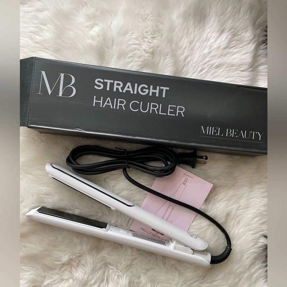New! Miel BeautyWhite Hair Curler Straightener